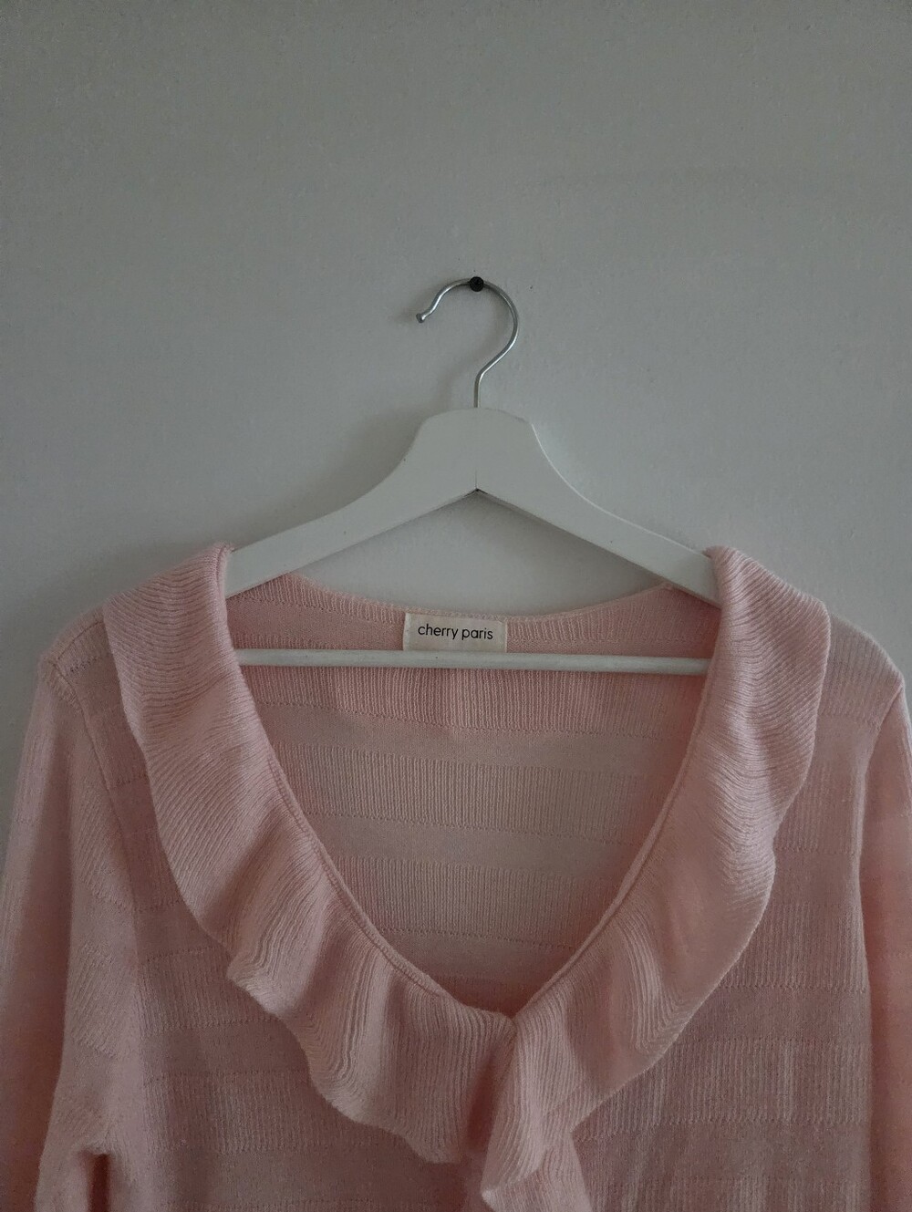 Soft Pink Ruffle Knit Cardigan - Picture 11 of 11